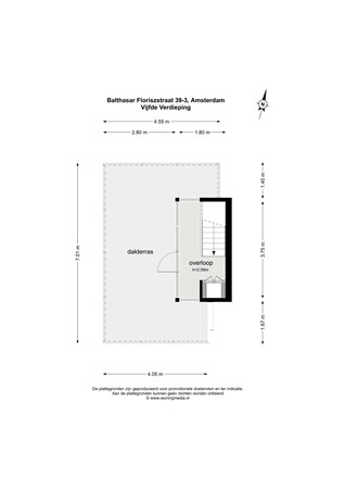 Floorplan - Balthasar Floriszstraat 39-3, 1071 VA Amsterdam